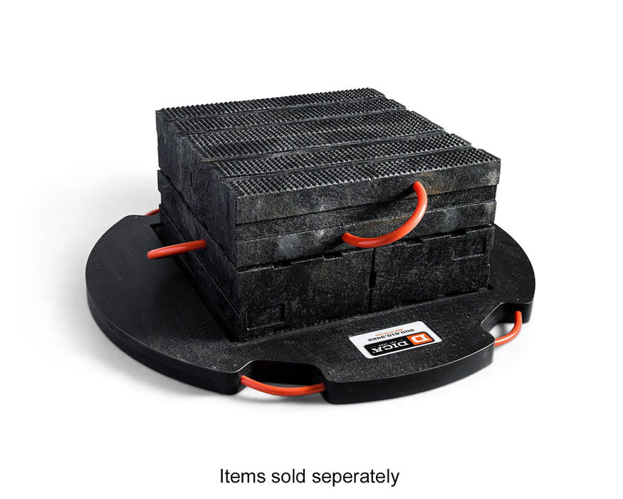 DICA PSC-DR42-2 ProStack Cribbing Base Pads with Pyramid Locking 115,000lb capacity (Black)