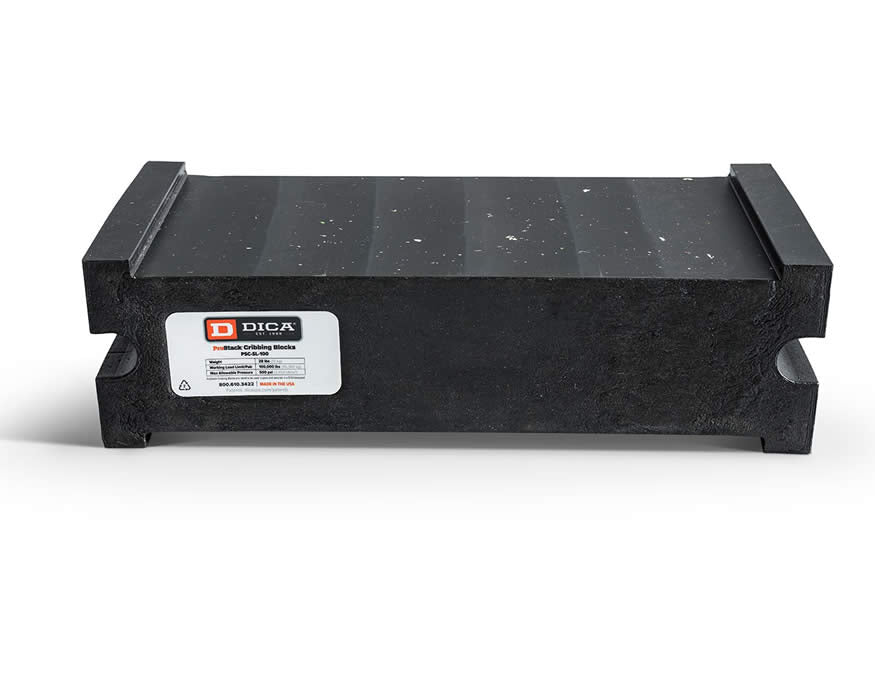 DICA PSC-SL-100 ProStack Cribbing Blocks 100,000lb capacity with Slot Lock (Black)