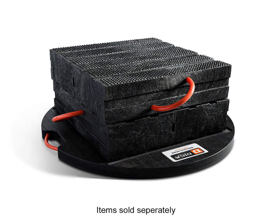 DICA PSC-DR36-2 ProStack Cribbing Base Pads with Pyramid Locking 100,000lb capacity (Black)