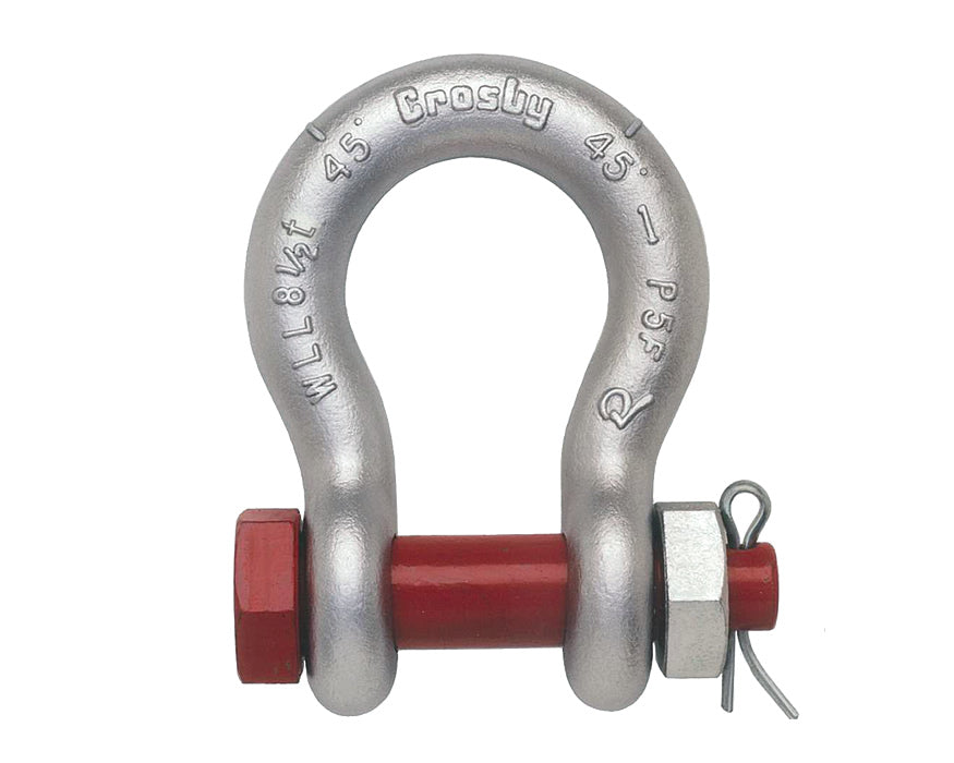 Crosby G2130 Carbon Bolt Anchor Shackle, 1/3t- 150t capacity