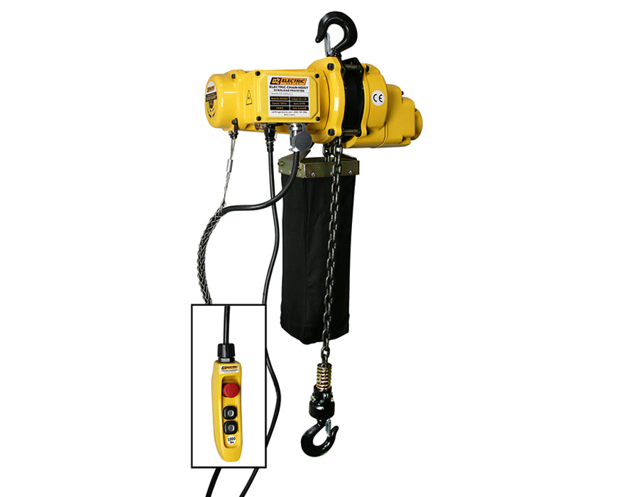 OZ Lifting Electric Chain Hoist, 1/4t- 2t capacity