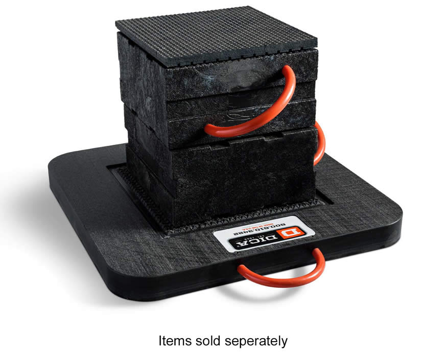 DICA PSC-D2424-2 ProStack Cribbing Base Pads with Pyramid Locking 80,000lb capacity (Black)