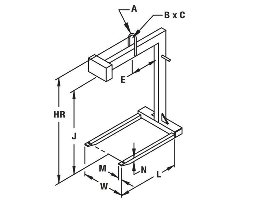 Caldwell Standard Fixed Forks Pallet Lifter, 1t- 3t capacity