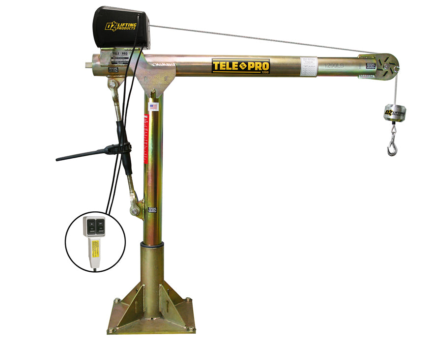 OZ Lifting Tele-Pro Davit, 500lb- 2,500lb capacity