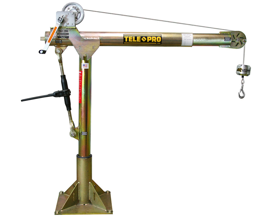 OZ Lifting Tele-Pro Davit, 500lb- 2,500lb capacity