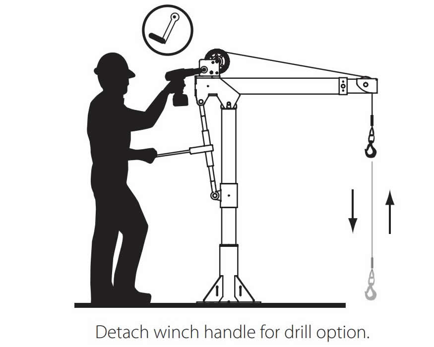 OZ Lifting CompOZite Davit, 1,200lb capacity